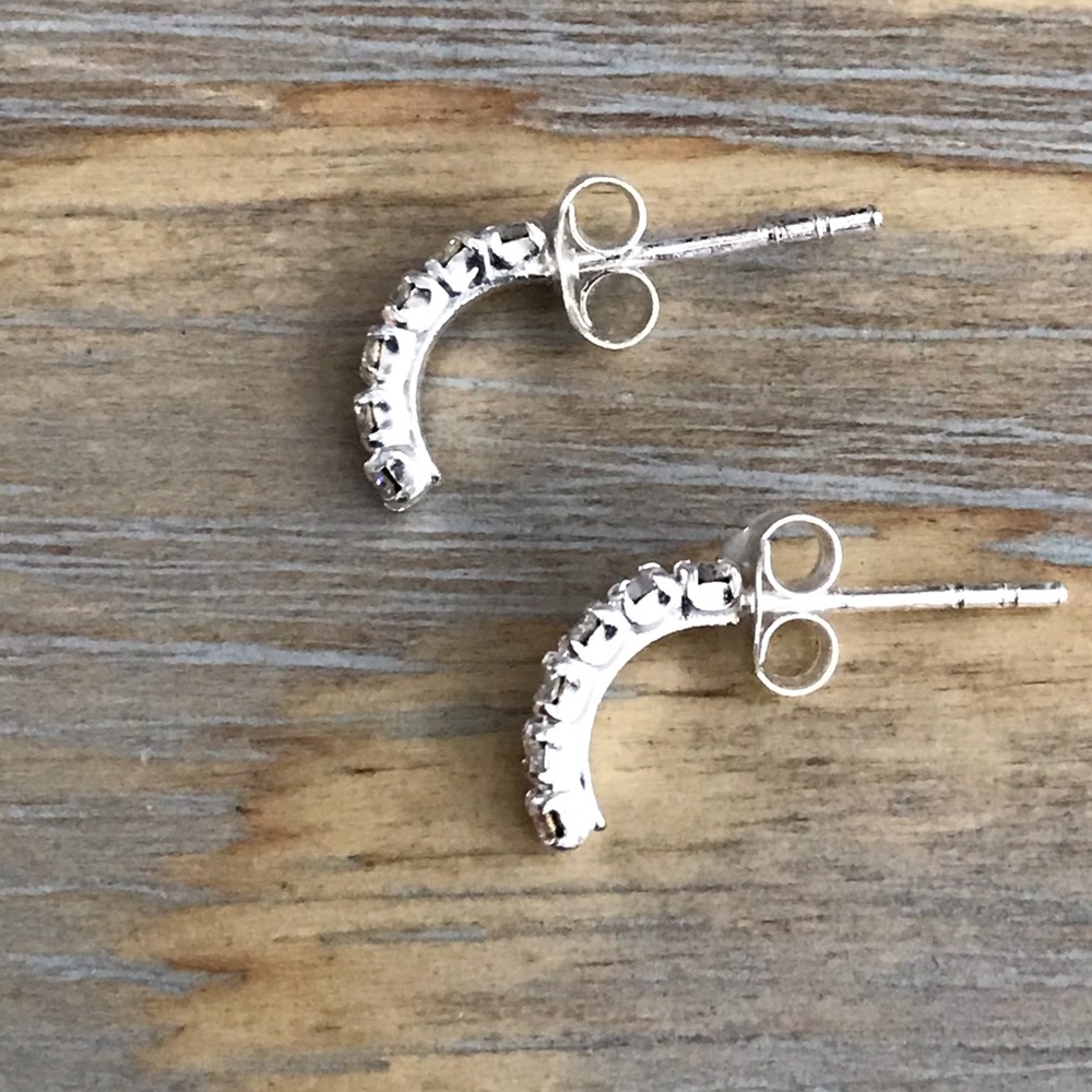 NWOT sterling silver, cubic zirconia earrings